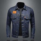 Men's High-Quality Dark Blue Casual Denim Coat Classic Fashion European Style Handsome M-4XL 2024 New