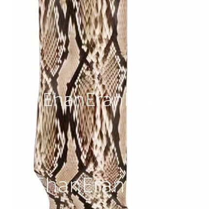 2025Ladies' Spring and Summer New Fish Mouth Slope High Heel Knee Boots, Fashionable Pointed Fashion Show Medium Cool Boots PlatiNum
