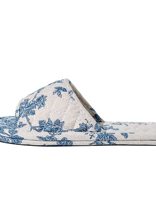 Nuove pantofole da casa Scarpe da pavimento floreali in morbido cotone Pantofole da interno antiscivolo leggere alla moda Pantofole da coppia per camera da letto