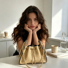 Borsa a tracolla classica multiuso in pelle sintetica effetto grano, con tracolla regolabile e manico, ideale per l'ufficio, lo shopping e l'uso quotidiano da donna