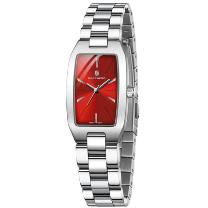 SAPPHEROLuxury Orologio da donna Cinturino in acciaio inossidabile Orologio impermeabile Quadrante ultrasottile Orologio da donna semplice alla moda Orologio accurato platinumshop