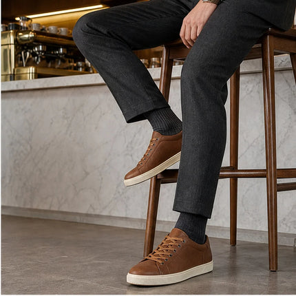 Men's Sneakers And Casual Shoes Plain Design Shoes For Man Casual Wear Man Shoes Contrast Sole Casual Style