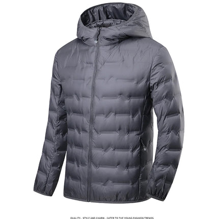 EUMERGX Men's Down Jacket Winter Warm Duck Down Lightweight Padding Jackets Camping Climbing Trekking Graphene Lining Coat