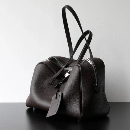 Borsa da donna in pelle di vacchetta di alta qualità, semplice borsa a tracolla di grande capacità, borsa a spalla.