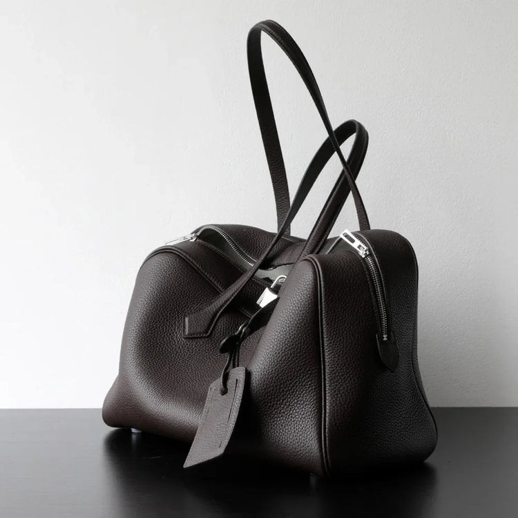 Borsa da donna in pelle di vacchetta di alta qualità, semplice borsa a tracolla di grande capacità, borsa a spalla.