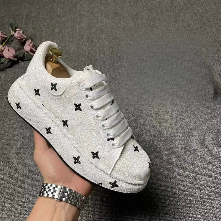 2026 spring and autumn new trendy brand low-top hot diamond board shoes men's lace-up versatile sports dad shoes