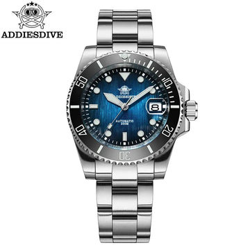 ADDIESDIVE Dive Watch Men NH35A Automatic 200M Waterproof Sapphire Crystal Ceramic Bezel Luminous Steel Wristwatch AD2078
