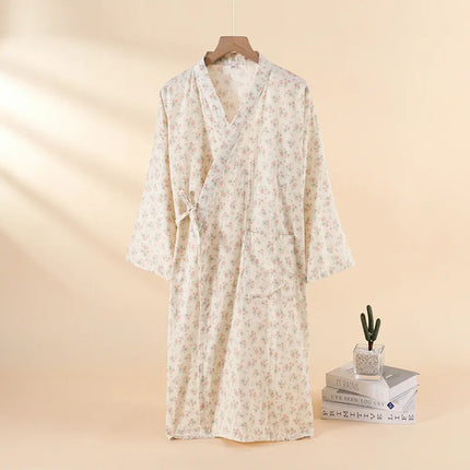 Pigiama kimono in stile giapponese estate nuovo pigiama di garza di cotone 100% camicia da notte da donna SPA yukata homewear pigiama lungo da donna