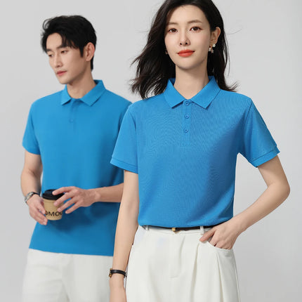 100% cotton work polo shirt, custom pure cotton polo, corporate culture short-sleeved T-shirt, embroidery, print, logo, word