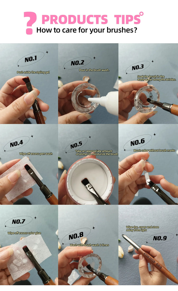 1/12Pcs Simple Nail Enhancement Brush Metal Handle Painting Drawing Flower Pen Edge Hook Uv Gel Nail Brush Nail Art Tools New