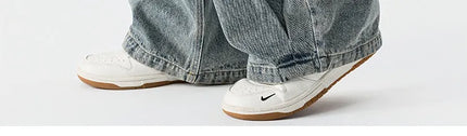 Jeans da Uomo Primaverili Stile Harajuku, Comodi e Lavati, Moda Y2K Punk Casual, Pantaloni Larghi e Leggeri