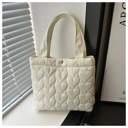 Puffer Shoulder Bag for Women Soft Down Cotton Padded Tote Handbag Purse Quilted Cross Body Bag Solid Color Bubbles Cloud Bag PlatiNum