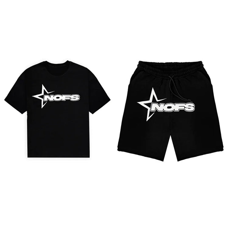Y2K t-shirt Short Kpop Street Fashion Print Unisex manica corta top Casual pantaloncini larghi con coulisse pantalone donna uomo abbigliamento Tees