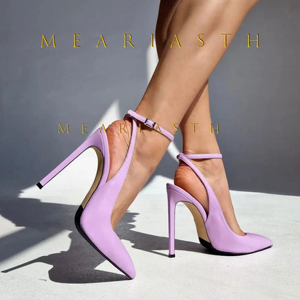 2025 Sandali a punta sexy con tacco ultra alto eleganti sandali estivi in vernice con reggicalze tacchi alti abito alla moda scarpe da donna per banchetti