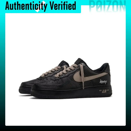 Nike Air Force 1 Cookie Low top Skateboard Shoes Unisex Black Brown CW2288-001(Team990-)