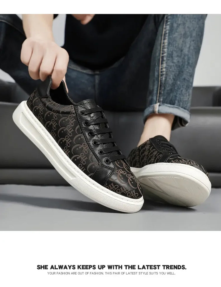 2026 Sneakers Casual Mens Designer Easy Matching Luxury Board Shoes Fashion Split Leather Flat Platform Gym Shoes
