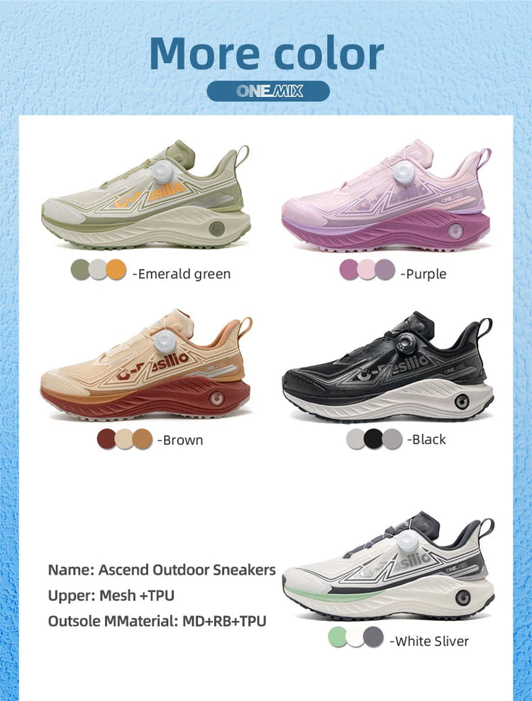 ONEMIX Autunno Inverno Outdoor Scarpe da corsa da fondo da uomo con assorbimento degli urti Scarpe da ginnastica da trekking da donna Caratteristiche resistenti all'usura PlatiNum