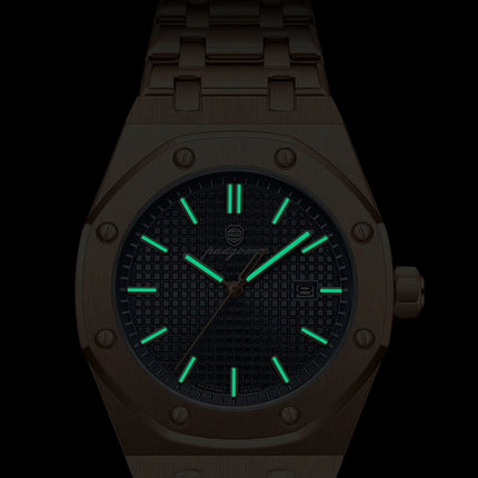 Customized Watch PAAZOMU Business Man Wristwatch Waterproof Luminous Date Men Watch Stainless Steel Quartz Watches For Men Reloj