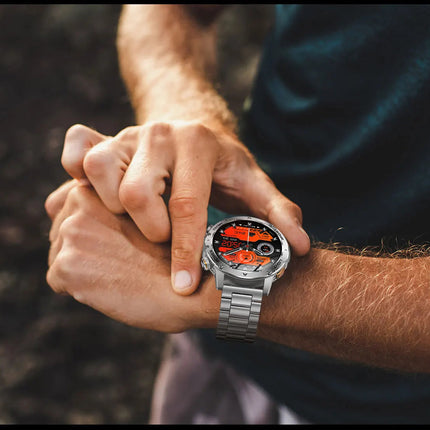 2025 Uomini Schermo AMOLED da 1,7 pollici Astuto Della Vigilanza 1000mAh Batteria Frequenza Cardiaca Chiamata Bluetooth NFC GPS Tracker Sport Fitness Orologi Nuovo platinumshop