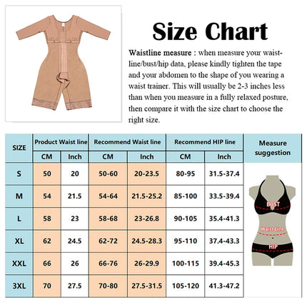 Guaine colombiane per tutto il corpo Shaper Tute ad alta compressione Postoperatorio Dopo il parto Lipo Braccio Vita più sottile Riducendo Shapewear