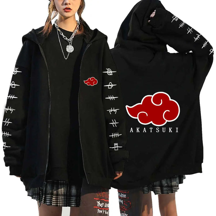 Naruto Printed Zipper Hoodie for Men and Women Casual Hoodie, Organized Top Jacket, Outerwear