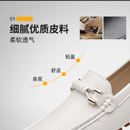 Scarpe casual da uomo nere classiche, comode scarpe basse in pelle PU da uomo, scarpe leggere senza lacci, scarpe da guida da uomo
