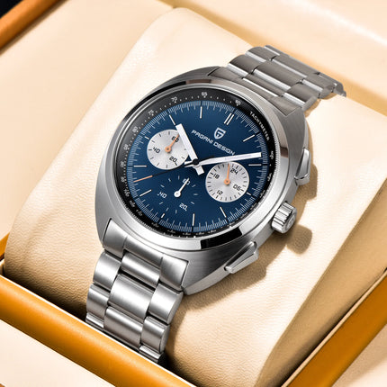 PAGANI DESIGN Orologi da uomo Retro Panda Quadrante Orologio al quarzo da uomo Giappone VK63 Cronografo Vetro zaffiro Orologio da polso da uomo 2024 Nuovo