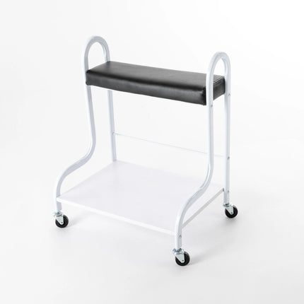 2-Tier Foot Bath Spa Trolley Cart Portable Pedicure Footrest with 4 Wheels Beauty Salon Nail Stand for Pedicures Massages Toenail Care, Load 100 kg/220.46 lbs