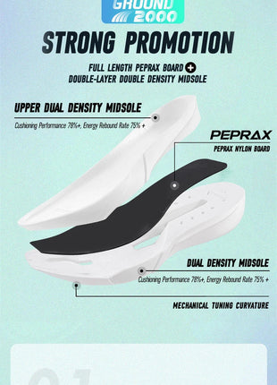 IRUNSVAN Surface 2000 Nylon Running Shoes for men Professional High Springback Training Women Outdoor Fitness Sport Shoes  ﻿ PlatiNum