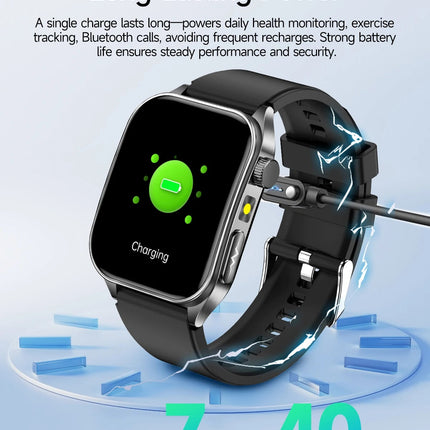 2025 Trattamento laser Tre Smartwatch alti 1.95 "Schermo curvo in zaffiro ECG + PPG Grasso nel sangue Acido urico Diagnosi salute Smartwatch platinumshop