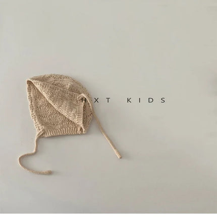 Moda retrò cava bambini cappelli lavorati a maglia fatti a mano all'uncinetto ragazze di fiori genitore-figlio cappello di cotone all'aperto 2024 autunno inverno berretti
