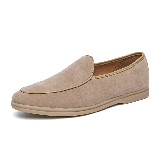 Mocassini da uomo in pelle scamosciata di alta qualità autunnali Scarpe casual piatte semplici Scarpe da sposa per feste Mocasin da esterno in pelle nabuk di marca di lusso