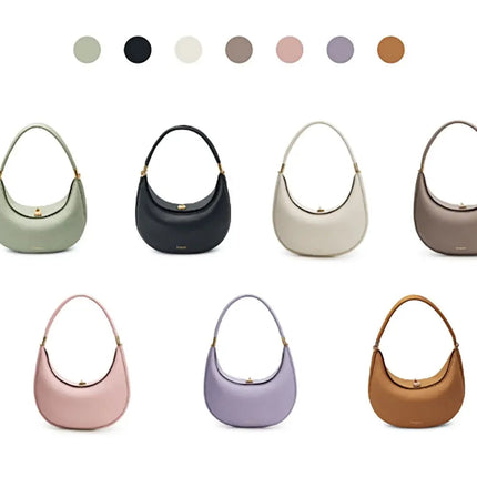 2025 Luxury Quality Half Moon Women's Shoulder Bag Crossbody Aesthetic Bags Women's Handbag Lock Catch Designer Underarm Bags PlatiNum