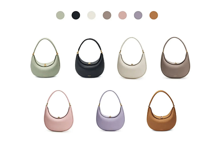 2025 Luxury Quality Half Moon Women's Shoulder Bag Crossbody Aesthetic Bags Women's Handbag Lock Catch Designer Underarm Bags PlatiNum