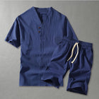 Men's Clothing Large Size Tracksuit 8XL 9XL Linen Short T-shirt Summer Suit 160kg Clothing Track Suit 5XL Cotton Husband Set PlatiNum