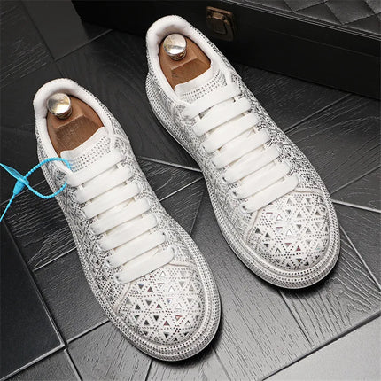 Luxury Royal Style Mens Wedding Dress Shoes Spring Handmade Embroidery Pattern Exotic Designer Loafers Fashion Casual sneaker