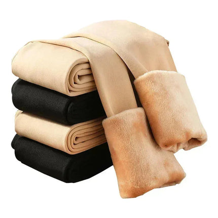 Colorful Fleece Lined Tights Women Winter Thermal Pantyhose Polar Skin Black Effect Stockings Leg Warmers Thick Opaque Leggings PlatiNum