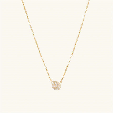 DPLAOPA 925 Sterling Silver Gold Solo trilioni Pave CZ zircone cuscino collana lunga catena pera Choker donne monete di lusso gioielli PlatiNum