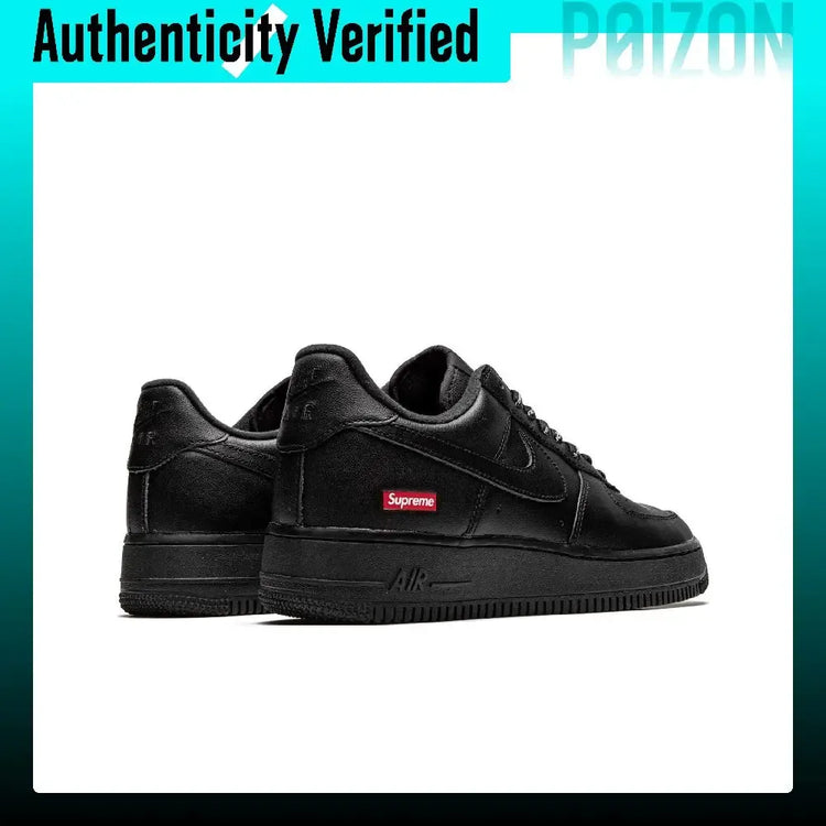 Nike x Supreme Air Force 1 Box Logo Fashion Low top Skateboard Shoes Unisex Black CU9225-001