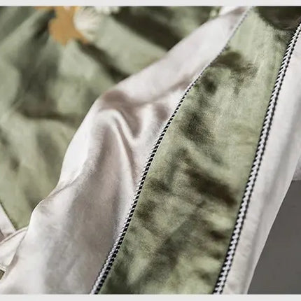 Non Stock Men's Yokosuka Baseball Jacket Dragon Tiger Falcon Embroidered Short Jacket PlatiNum