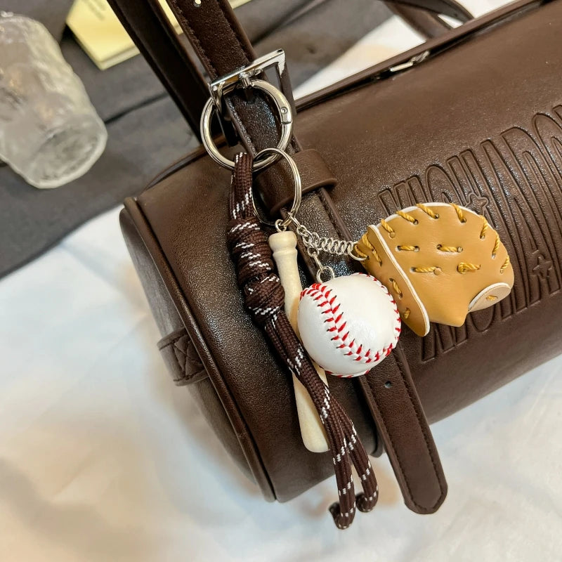 2025 Cylinder Pillow Bag for Women Multifunctional Shoulder Crossbody Bag with Pendant Winter Luxury Designer Handbag