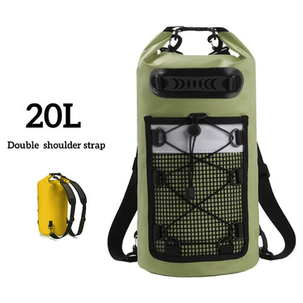 PVC Swimming Backpack Dry Bag for Women Men 10L 20L Waterproof Shoulder Kayak Trekking Drifting Rafting Surfing Boat Bag