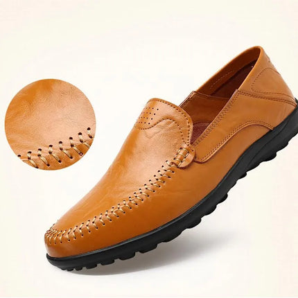 Scarpe Casual in Pelle da Uomo, Sneakers Estive di Lusso in Vera Pelle, Mocassini Italiani Traspiranti Slip-on