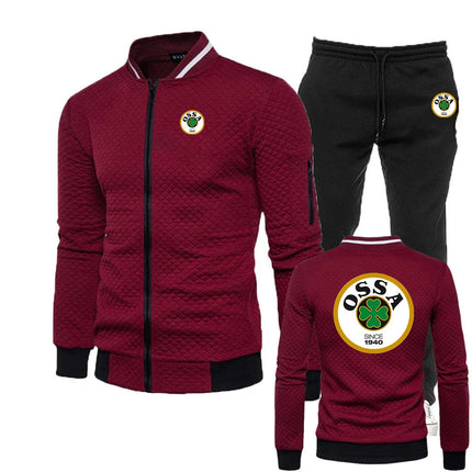 OSSA Logo Classic Retro Motorcycle 2025 Brand Men's Simple Style Sweatshirt Pullover Hoodies Suitable Sports Pants Suits PlatiNum