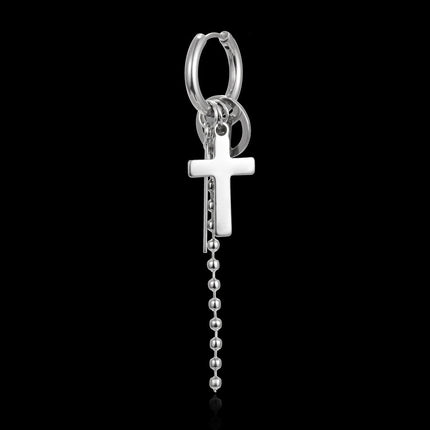 KPOP Orecchini coreani in acciaio inossidabile Donna Uomo Luna Piuma Catena Croce Orecchini punk geometrici Gioielli Hip Hop Unisex platinumshop