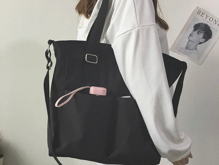 Waterproof Oxford Large Capacity Women Handbag Shoulder Bag Female Crossbody Bags for Women Casual Tote Bag PlatiNum