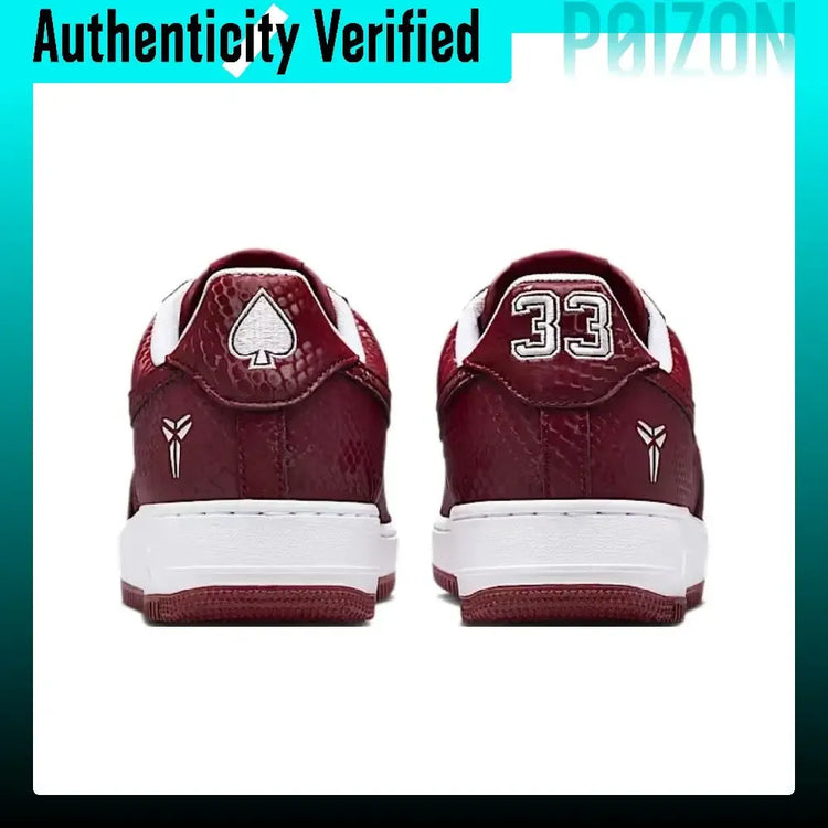 Nike x Kobe Bryant Air Force 1 Breathable Low top Skateboard Shoes Men's Red White IB0018-600