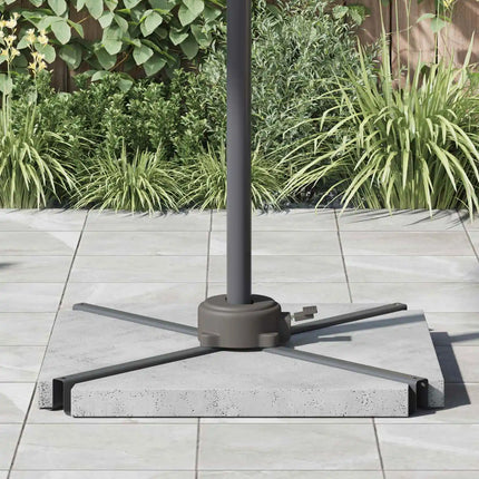 Support de Parasol Argent 23x14x6 cm Base de Parasol de Table de Jardin Plage avec Base Lestée