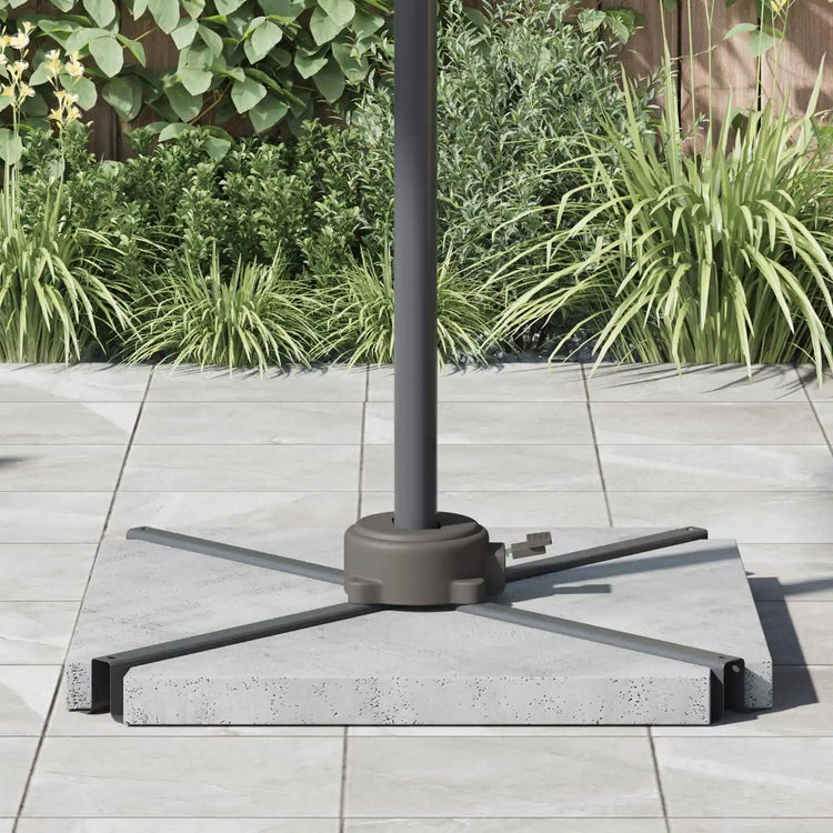 Supporto per Ombrellone Argento 23x14x6 cm Base per Ombrellone da Tavolo da Giardino Spiaggia con Base Appesantita