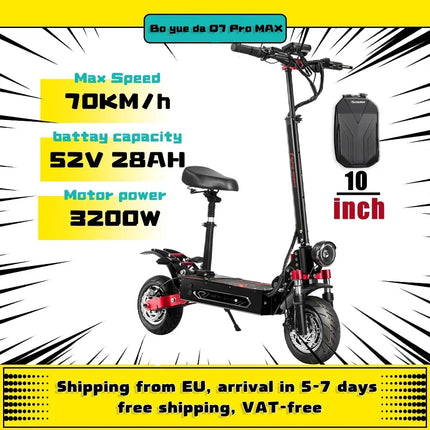 BOYUEDA S5 Scooter Elettrico 6000W Motore 60V38AH Batteria 120KM Gamma 85KM/H Velocità NFC Smart App Luci RGB Off-road E Scooter